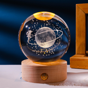 <span class=keywords><strong>Lampe</strong></span> de table décorative en forme de boule de cristal, globe lumineux USB <span class=keywords><strong>LED</strong></span> blanc chaud, ornement de Noël, pour la chambre à coucher, utilisation nocturne - Product Image 5