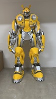 Costume de mascotte robot animal de dessin animé LED de haute qualité pour adultes unisexe, idéal pour Pâques/Halloween, tenue professionnelle portable pour la danse et le cosplay