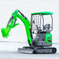 Mini-excavatrice 1,8 tonne en promotion, moteur Kubota, excavatrice sur chenilles EPA, petite machine d'excavation, prix usine Chine