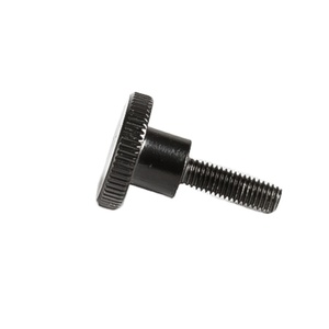 Round Head Knob <b>Screw</b> Metric 12mm Diameter Black Coated Carbon Steel Class 8.8 Coarse Thread Fastener - Product Image 2
