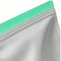 Pochette à fond plat avec fermeture éclair pour savon liquide, logo personnalisé, en matériau composite anti-odeur et avec anse de suspension pour soins personnels
