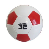 Ballon de football en PVC vierge pour impression de logo, 32 panneaux cousus à la machine, utilisation promotionnelle, personnalisable