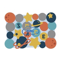 Tapis éducatif JOOYES pour enfants, carte du monde moderne, alphabet ABC, tapis de jeu pour la maternelle, la salle de classe et le coin lecture