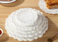 Napperons en papier dentelle de haute qualité, populaires, résistants à la graisse, jetables, de qualité alimentaire