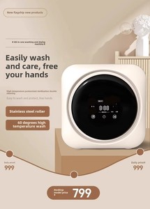 Mini-lave-linge pour sous-vêtements, lave-linge compact pour la maison avec désinfection par lumière bleue XLB-01H - Product Image 3