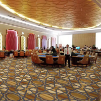 Moquette murale ignifuge B1 en nylon teint en masse imprimé, antistatique, pour hall d'entrée, cinéma, salle de jeux, casino