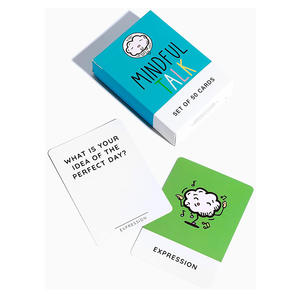 Jeu de société en carton anglais Mindful Talk pour enfants – Cartes de jeu interactives parent-enfant sur la pleine conscience avec questions et réponses - Product Image 3