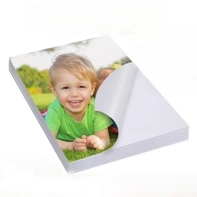 115g 135g 150g A4 A3 auto adesivo brilhante papel fotográfico adesivo inkjet impermeável papel fotográfico brilhante inkjet adesivo foto papel