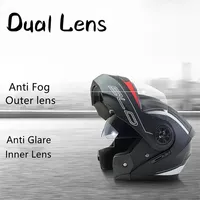 Casques de moto modulaires à double visière personnalisables pour hommes et femmes, casques de motocross racing, casques intégraux tendance