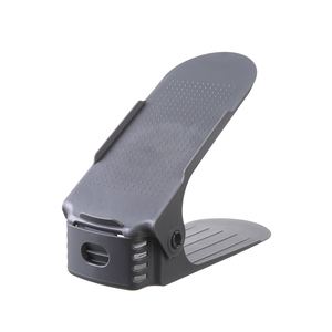 Custom Logo 2023's Best-selling Shoe Storage Tool Double-layer Adjustable <b>Plastic</b> Shoe Rack - Product Image 4