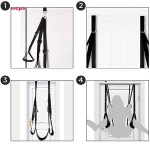 Bondage Gear Swing Sillas con correas de cuero Puerta Colgante Muebles sexuales para adultos Bdsm Juego erótico Juguetes para parejas - Product Image 5