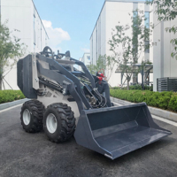Mini-chargeuse compacte sur roues diesel 1000 kg, force de rupture 3,5 kN, hydraulique 16 MPa, mini-dumper compact, moteur, capacité de montée 25 degrés