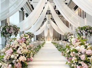 Décoration de mariage créative, décoration de mariage, arche de mariage, <span class=keywords><strong>voile</strong></span> artificiel, <span class=keywords><strong>voile</strong></span> de plafond - Product Image 3