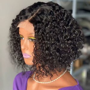 Mật độ 200% sóng nước 10 inch glueless tóc giả tóc con người HD 4x4 ren đóng cửa bên phần chịu nhiệt phụ nữ Mỹ Trinh nữ tóc giả - Product Image 5