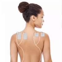 Stimease Appareil TENS EMS rechargeable à double canal, 24 modes, 20 niveaux d'intensité, masseur soulageant la douleur avec 8 électrodes