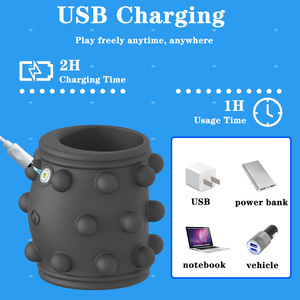 Commercio all'ingrosso in Silicone da uomo anello del pene di vibrazione eiaculazione ritardo Coop <span class=keywords><strong>con</strong></span> testa ad anello e manica giocattolo del sesso - Product Image 4