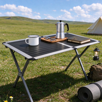 Table de camping pliable en alliage d'aluminium portable, tables pliantes pour pique-nique en plein air, randonnée