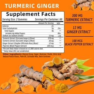 Gummies au Curcuma et au Gingembre OEM ODM pour Adultes : Soutien Musculaire et Santé Digestive – Complément Herbal - Product Image 6