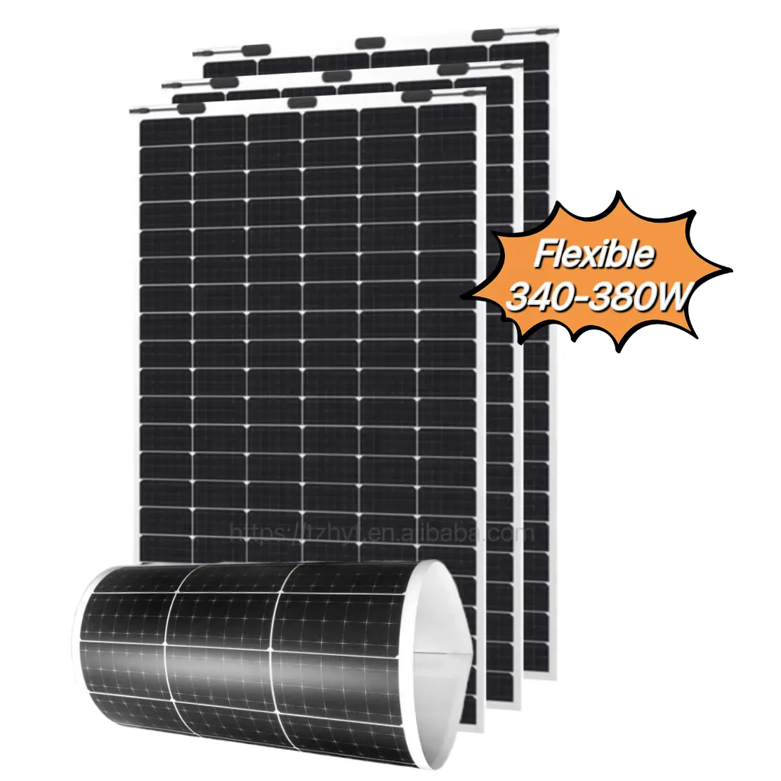 Bảng điều khiển năng lượng mặt trời linh hoạt 100W -380W mô-đun năng lượng mặt trời thiết kế mỏng Bảng điều khiển năng lượng mặt trời linh hoạt
