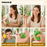 Jouet anti-stress grenouille en argile souple et croustillante TONGXIN, balles anti-stress croustillantes et moelleuses, jouets à presser avec logo personnalisé pour le bureau