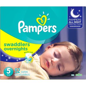Vente en gros de couches-culottes pour bébés, taille 5, 52 unités, protection toute la nuit, tissu non tissé, couches imprimées - Product Image 1