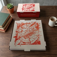 SP3159 Langlebiger Wellpappe-Karton im Amerikanischen Stil Faltbar für Maßgefertigte Kommerzielle Pizzeria Takeaway-Pizzabox
