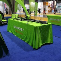 Nappe de table et housses de protection en tissu tricoté élastique, personnalisables en couleur et en taille, pour la publicité, vente en gros