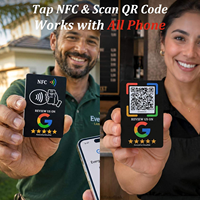 Carte PVC Tap Tag 4/C Impression 215 avec NFC et Code QR à scanner 13,56 MHz pour téléphones iPhone/Android