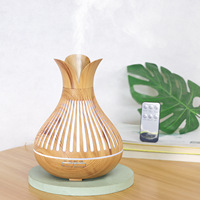 Mini humidificateur d'air portable USB 5V DIY 300mL en plastique imitation bois à ultrasons avec lumières RVB diffuseur d'arômes pour la maison et la voiture