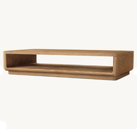 Table basse rectangulaire ouverte en bois, style moderne classique, décorative et mobile, RH OEM CIRO, pour salon, villa et hôtel