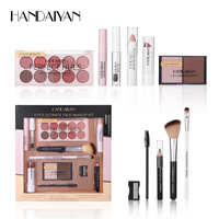 B #   Kit de maquillage HANDAIYAN 11 pièces imperméable longue tenue, correcteur mat et rouge à lèvres nacré pour débutantes