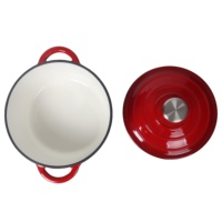 Casserole en fonte émaillée classique populaire, cocottes pour la cuisine à domicile avec différentes couleurs et tailles, matériau métallique durable