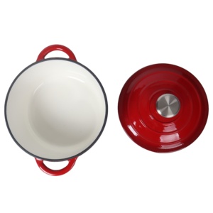 Casserole en <span class=keywords><strong>fonte</strong></span> émaillée classique populaire, cocottes pour la cuisine à domicile avec différentes couleurs et tailles, matériau métallique durable - Product Image 4