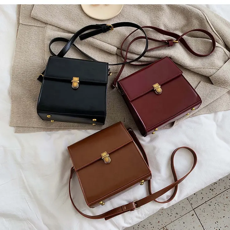 2021 Luxury Handbags Simple Crossbody Bags Retro Square Shoulder Bag Women Messenger Bags Female handbags