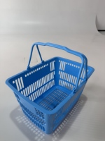 Paniers de courses en plastique portables de grande capacité personnalisables pour supermarchés