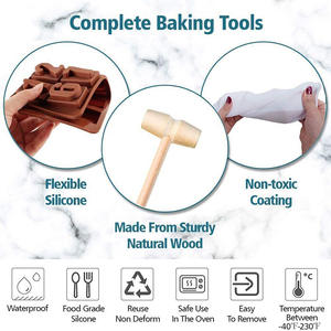 Moldes de Silicona Creativos para Chocolate, Juego de Moldes para Pastel de Varias Piezas, Moldes para Postres con Forma de Corazón de Diamante - Product Image 4