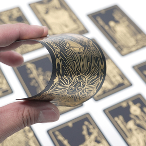 Jeu de 80 mini-cartes de tarot holographiques personnalisées de haute qualité avec boîte cadeau, en PVC écologique - Product Image 4