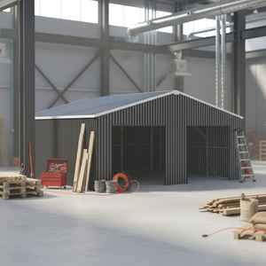 CG2841-H305 Abri <span class=keywords><strong>de</strong></span> jardin moderne en acier, hangar métallique préfabriqué, structure en acier pour stockage <span class=keywords><strong>extérieur</strong></span> - Product Image 2