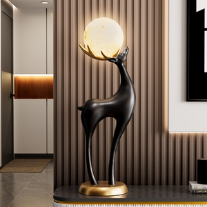 Lampadaire Lucky Deer avec lumière lunaire, décoration de salon moderne de luxe, cadeau de déménagement - Product Image 3