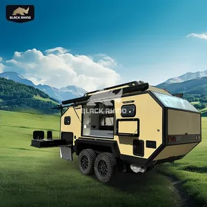 Rumah motor rv Cina mewah terkenal 4x4 anak camper pabrik karavan dibuat di Cina untuk truk pickup