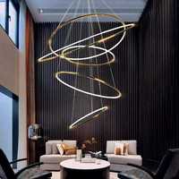Lampe suspendue LED moderne en fer et silicone, luminaire élégant pour villa, hall, chambre, bureau, salon, salle à manger