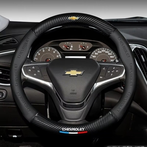 Funda de <span class=keywords><strong>Volante</strong></span> de Fibra de Carbono, Compatible con <span class=keywords><strong>Chevrolet</strong></span> <span class=keywords><strong>Cruze</strong></span>, Blazer, Cavalier, Trax, Trailblazer, Sail, etc. - Product Image 2