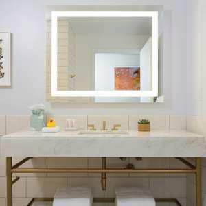 Factory Customize Full UL CE <strong>Hotel</strong> Smart CCT 3000K-6000K 24*36/36*36/48*36 Dimmer Defogger Bathroom <strong>Mirror</strong> With Led Light US