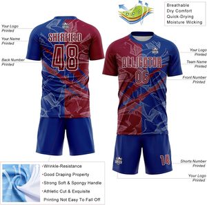 Özel Tasarım Graffiti Futbol Formaları Futbol Takımı Üniformaları-Kişiselleştirilmiş Unisex Yetişkinler %100 Polyester Kısa Kollu Bisiklet Yaka Spor - Product Image 3