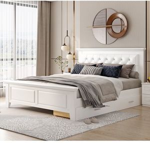 High-end Mahogany Nordic Modern Style Luxury Can Be Customized Bedroom Furniture Solid Wood <b>Bed</b> SWH-102 Modern Retro Solid Wood - Product Image 4