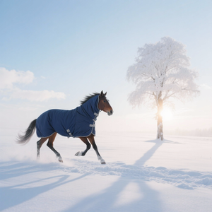 Fanfaree Премиум темно-синий явный ковер супертяжелый зимний защитный водонепроницаемый ковер для лошадей - Product Image 4
