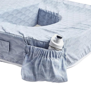 Nursing <b>Pillow</b> <b>U</b>-<b>Shaped</b> 125x72x17cm With Back Support For Newborns Pregnant Women Postpartum Mothers Removable Cover Geometric - Product Image 2