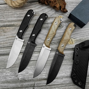 Couteau droit multi-usage pour le camping et les activités de plein air, acier D2, haute dureté, couteau fixe portable pour la chasse, EDC, manche en lin G10 - Product Image 2