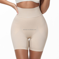 Culottes gainantes taille haute sans couture avec coussinets en coton amovibles, rembourrage invisible, effet ventre plat et lifting des fesses, short de mise en forme