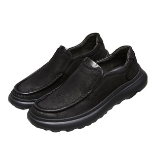 Chaussures plates extra larges pour femmes, légères, respirantes, à bout carré, pour personnes âgées, mocassins décontractés en cuir, vente en gros - Product Image 1